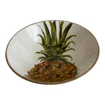 Renzoni Vineyards Pineapple Monkey Pod Wood Bowl 12" Handmade Tiki MCM NWT