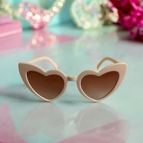 Heart Shaped Sunglasses Cute Fashion Eyewear with Pouch New