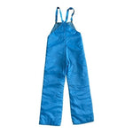 Vintage Light Blue Nylon Snow Overall Ski Jumpsuit Zip Front Size 164 Rare Good