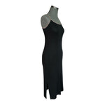 Victoria's Secret Black Modal Rib Nightgown XS Leopard Print Trim Slip Dress EXC