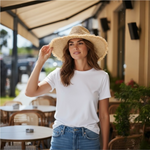 Olive & Pique Luella Sun Hat Women’s Beige Straw Wide Brim Fedora OS