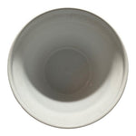 Modern White Ceramic Planters Set of 2 Horizontal Ribs 5" 4" Round Pots New