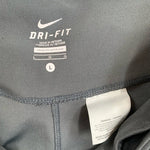 Nike Dri-FIT Womens Athletic Leggings Gray Workout Activewear Size L