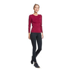 ROXY Burgundy DryFlight Nylon Seamless Long Sleeve Surf Rashguard Womens Sz M/L