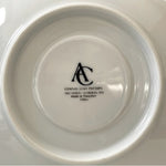 4x Vintage 1982 Ashley Overseas Eternal Love China Saucers 6" Floral Platinum