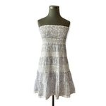 Victorias Secret Strapless White Floral Lace Mini Dress Cotton Fit Flare XS