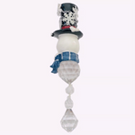 Rare Snowman Teardrop Christmas Ornament Beaded Holiday Tree Decoration