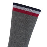 2 Pair MADEHERE Main Street Crew Heather Grey Red White Blue Cotton Unisex Socks