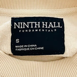 Ninth Hall Fundamentals Men's Cream Crewneck Sweatshirt S Organic Cotton VG