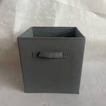 Set of 6 Gray Fabric Storage Cubes 13x13x13 Foldable Bins with Handles NIB