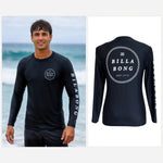 Billabong Men's Sol Searcher Long Sleeve Rash Guard S Black UPF 50+ Swim Top EXC