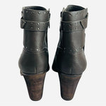 Vince Camuto Grey Leather Studded Ankle Booties Heeled Women’s Size 9M