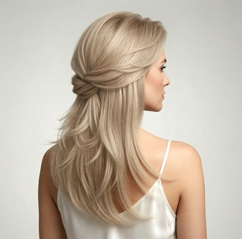 HairUWear Hairdo Clip-In Hair Extension Mid Soft Blonde Volumizer 22"