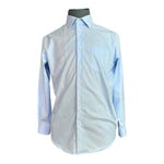 ENZO Custom Tailored Light Blue Cotton Button-Up Long Sleeve Men's Shirt Size M