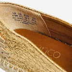Franco Sarto Kenna Gold Crinkle Leather Espadrilles Slip On Loafers Size 5.5 NIB