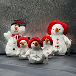TY Beanie Baby Chillin Snowman Family Set 5pc Snowball Jingle Beanies NWT 2001