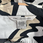 Diane Von Furstenberg Edan Wrap Dress Normandie Bloom Geometric Black White Tan