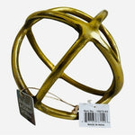 Prestbury Gold Metal Orb Decorative Sphere 6x6 Sculpture Home Accent Decor NWT