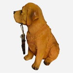 Dog Mate Labrador Puppy Figurine 4.5" Time To Pee Resin Statue Brown Orange VG
