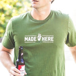 Made Here General Cotton Men's Cargo Green Tee XXL Uncle Sam Logo Ringspun New