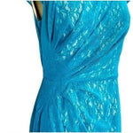 Jessica Simpson Women's Turquoise Lace Cocktail Dress 8 V-Back Fit Flare NWT