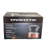 OVENTE 3.5L Copper Slow Cooker Crockpot SLO35ACO Ceramic Pot Glass Lid New