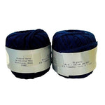 Lot 2x Vintage Cascade Prime Peruvian Pima Cotton Yarn Navy Blue 100 Yards NWT