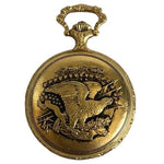 Vintage Spirit of ’76 Liberty Bell Gold Pocket Watch 17 Jewels Swiss Collectible