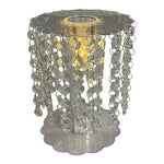 Clear Acrylic Beaded Chandelier Cake Stand with LED Lights 8"x9" Wedding Party
