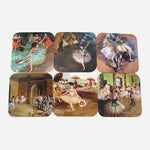 Dessous De Verres Paris Degas Ballerinas Glass Coaster Set 4" European Art NOB
