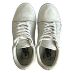 VANS Old Skool Reissue White Leather Sneakers Lace Up Athletic Shoes Mens 5