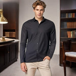 HUGO BOSS Black Cotton Slim Fit Button Front Long Sleeve Men's Dress Shirt Sz XL