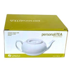 PersonaliTEA Ceramic Teapot White Loose Leaf Infuser 21oz 700ml Steel Basket NIB