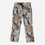 Jules & Leopold Womens Tan Floral Print Capris Size M Pull-On Fitted Mid Rise VG