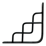 2 Pack Black Metal Shelf Brackets 6" Celtic Scroll Iron Wall Mount Decorative