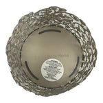 Bath & Body Works Metal Floral Patchwork Candle Holder Pearl Brushed Silver 4"