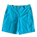 IZOD Men's Classic Fit Golf Shorts 36 Teal Blue 10" Inseam Sun Control NWT