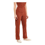 Urban Outfitters Womens Jumpsuit S Burnt Orange Corduroy Sleeveless Button Front