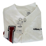 Zara Mens White Perforated St. Johns River Florida Jersey Shirt L-XL Dri-FIT NWT