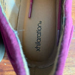 Xhilaration Purple Red Suede Oxford Shoes Women’s Size 10 Lace-Up Flats