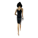 Wyldr Concession Women's Grey Velvet Bodycon Mini Dress S Wrap V-Neck NWT