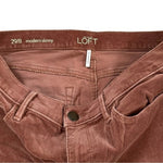 Ann Taylor LOFT Dusty Rose Corduroy Modern Skinny Jeans Sz 29/8 32W VG