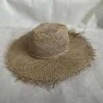 Olive & Pique Luella Sun Hat Women’s Beige Straw Wide Brim Fedora OS