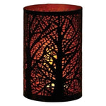 Noah's Ark Copper Plated Metal Lantern Candle Holder 5.75" Forest Openwork India
