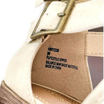 AVENUE CLOUDWALKERS Abby Beige Crochet Block Heel Sandals Size 9M NIB