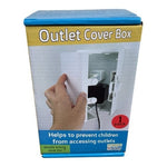 NIB Baby Safety Outlet Cover Box White Double Locking Secure Wappa Babyproofing
