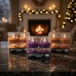 Way To Celebrate Halloween LED Glitter Tealight Candles 12 Pcs Orange Purple NIB
