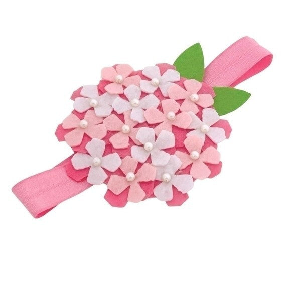 Ma Petite Pink Fabric Flower Baby Girl Headband One Size NWOT
