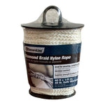 SecureLine Diamond Braid Nylon Rope 1/8" x 40' White with Winder SEALED New