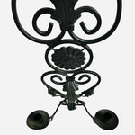 Vintage Black Metal Wall Sconce 26.5" Scroll Pillar Candle Holder Never Used